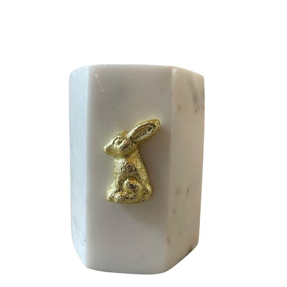 Marble and Gold Bunny Rabbit Cocktail Picks Set of 8 Easter New - Picture 2 of 12